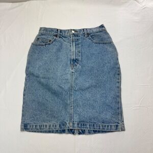 Gap Vintage‎ Women Denim Skirt Sz 8 Stone Wash Blue